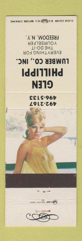 Matchbook Cover - Glen Phillippi Lumber Freedom NY pinup