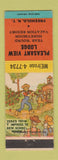 Matchbook Cover - Pleasant View Lodge Freehold NY hillbilly