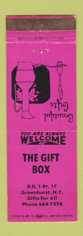 Matchbook Cover - The Gift Box Greenhurst NY WORN
