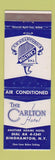 Matchbook Cover - Carlton Hotel Binghamton NY