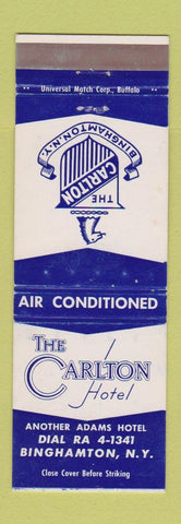 Matchbook Cover - Carlton Hotel Binghamton NY