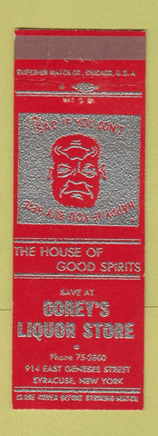 Matchbook Cover - Corey's Liquor Store Syracuse NY