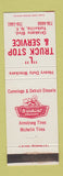 Matchbook Cover - L Truck Stop Brockway Trucks Yorkville NY