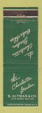 Matchbook Cover - Charleston Garden B Altman New York City