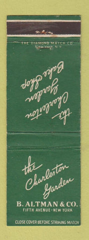 Matchbook Cover - Charleston Garden B Altman New York City
