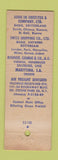 Matchbook Cover - Rohner Gehrig Shipping New York City