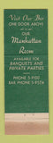 Matchbook Cover - O'Connors Restaurant Albany NY WEAR