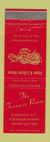 Matchbook Cover - The Terrace Room Steak Lobster Ellenville NY