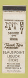 Matchbook Cover - Bemus Point Liquor Store NY