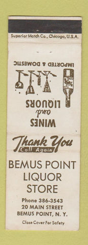 Matchbook Cover - Bemus Point Liquor Store NY