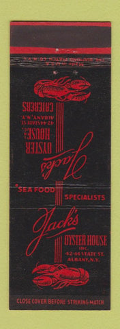 Matchbook Cover - Jack's Oyster House Albany NY
