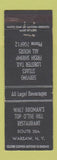Matchbook Cover - Walt Broman's Top o the Hill Restaurant Warsaw NY