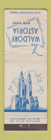 Matchbook Cover - Waldorf Astoria New York City hotel WEAR