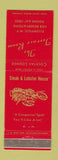 Matchbook Cover - The Terrace Room Steak Lobster Ellenville NY
