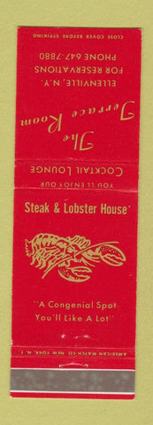 Matchbook Cover - The Terrace Room Steak Lobster Ellenville NY