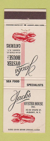 Matchbook Cover - Jack's Oyster House Albany NY