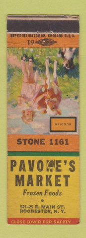 Matchbook Cover - Pavone's Market Grocery Rochester NY WEAR