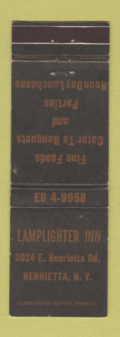 Matchbook Cover - Lamplighter Inn Henrietta NY