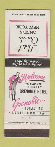 Matchbook Cover - Hotel Oneida NY Grenoble WEAR