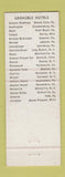 Matchbook Cover - Hotel Oneida NY Grenoble WEAR