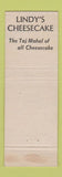 Matchbook Cover - Lindy's Restaurant New York City