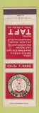 Matchbook Cover - Hotel Taft New York City