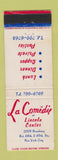 Matchbook Cover - La Comedie New York City restaurant WEAR
