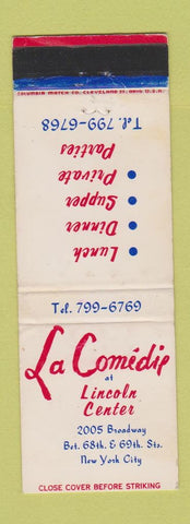 Matchbook Cover - La Comedie New York City restaurant WEAR