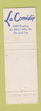 Matchbook Cover - La Comedie New York City restaurant WEAR