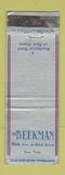 Matchbook Cover - Beekman New York City hotel WEAR