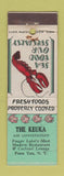 Matchbook Cover - The Keuka Restaurant Penn Yan NY lobster WEAR