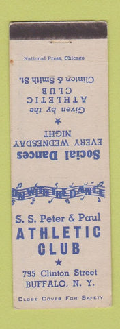 Matchbook Cover - SS Peter & Paul Athletic Club Buffalo NY