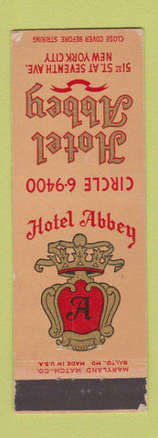Matchbook Cover - Hotel Abbey New York City WEAR
