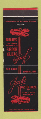 Matchbook Cover - Jack's Oyster House Albany NY