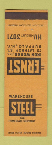 Matchbook Cover - Ernst Iron Works Buffalo NY