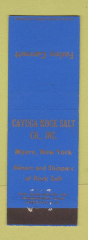 Matchbook Cover - Cayuga Rock Salt Myers NY
