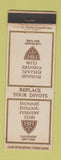 Matchbook Cover - Bonnie Briar Country Club Larchmont NY WORN