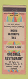 Matchbook Cover - Colonial Restaurant Niagara Falls NY