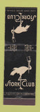 Matchbook Cover - Stork Club New York City