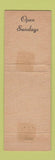 Matchbook Cover - Stork Club New York City