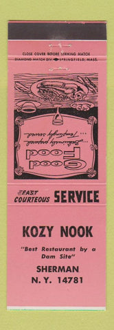 Matchbook Cover - Kozy Nook Sherman NY