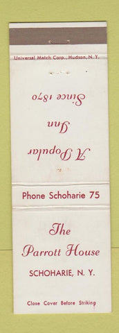 Matchbook Cover - Parrott House Schoharie NY low phone #