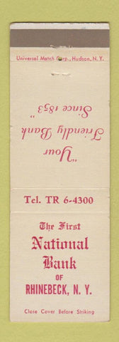 Matchbook Cover - National Bank of Rhinebeck NY