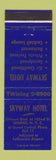 Matchbook Cover - Skyway Hotel Queens New York City