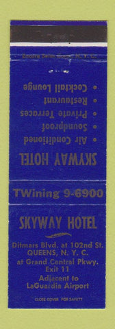 Matchbook Cover - Skyway Hotel Queens New York City