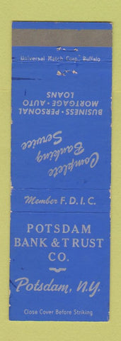 Matchbook Cover - Potsdam Bank and Trust NY
