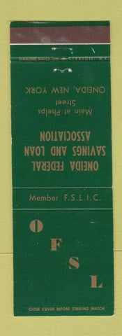 Matchbook Cover - Oneida Federal Savings and Loan NY