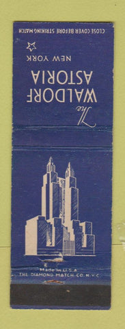 Matchbook Cover - Waldorf Astoria New York City hotel WEAR