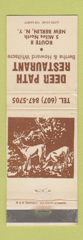Matchbook Cover - Deer Path Restaurant New Berlin NY