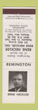 Matchbook Cover - Rene Heckler Remington Office Machines Rochester NY